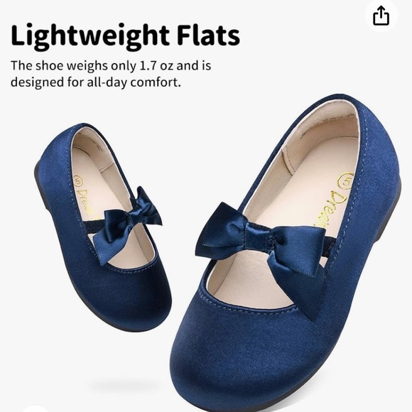 DREAM PAIRS Girls Dress Shoes Bowknot Ballet Shoes size 3 - Picture 3 of 8
